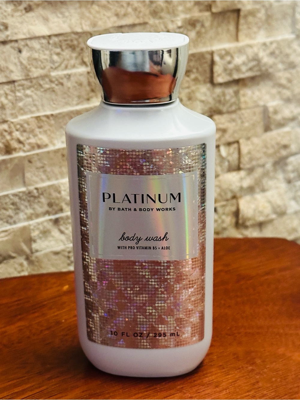 Bath & Body Works Platinum Body Wash - Pink Holographic Label